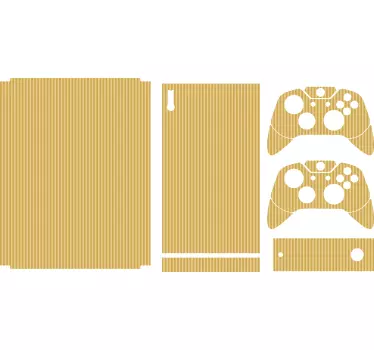 Xbox wrap striped golden cover - TenStickers