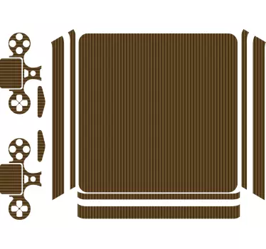 Ps4 skin striped brown design - TenStickers