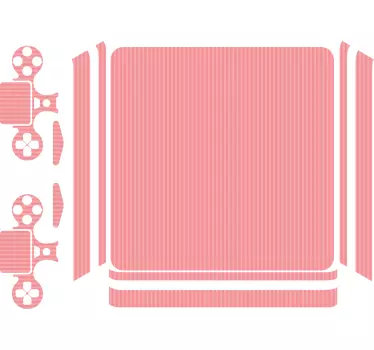 Ps4 skin with pink striped finish - TenStickers