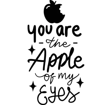 Apple themed quote sticker - TenStickers