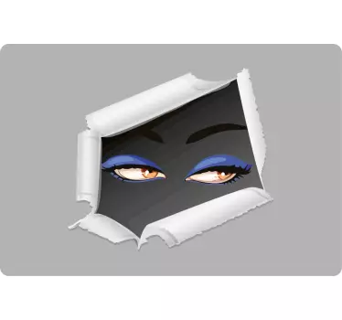 Mysterious gaze laptop skin - TenStickers