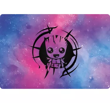 Baby groot peeking laptop stickers - TenStickers