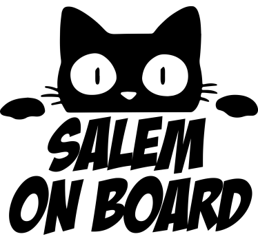 Car sticker cat face humor - TenStickers