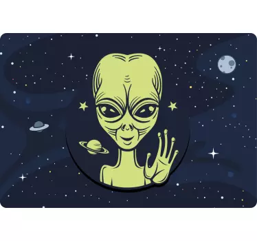 Laptop skin with alien character design - TenStickers