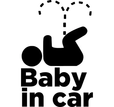 Baby on board sticker infant car safety sign - TenStickers