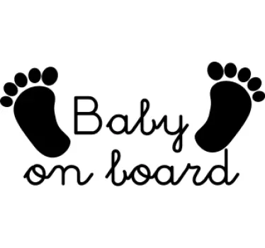 Infant Footprints Plaque Baby on board sticker - TenStickers