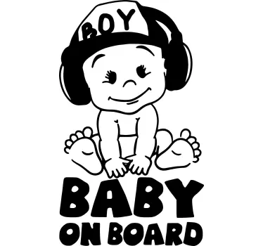 Adorable Infant Style Baby on board sticker - TenStickers