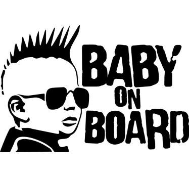 Rockstar Baby On Board sticker - TenStickers