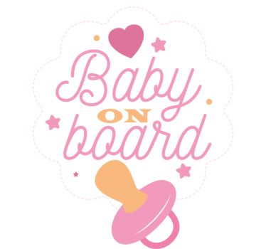 White cloud baby on board sticker - TenStickers