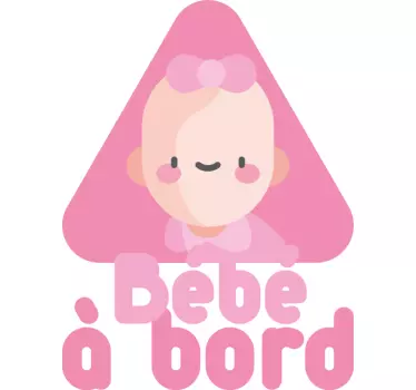 Baby on board sticker cute baby design - TenStickers
