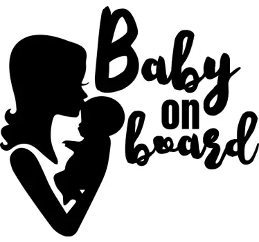 Baby on board sticker motherly connection - TenStickers