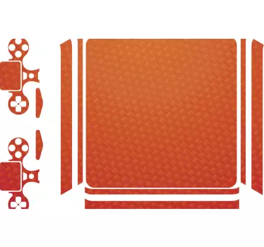 Ps4 skin with orange texture display - TenStickers
