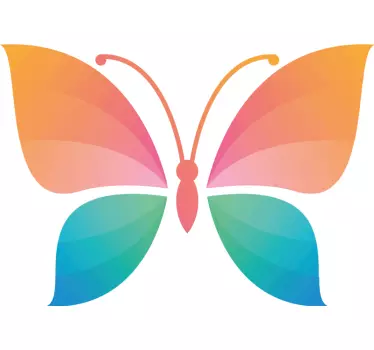 Butterfly wall decal vibrant butterfly art - TenStickers