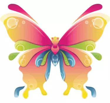 Colorful butterfly art butterfly wall decal - TenStickers