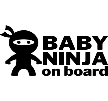 Baby on board sticker ninja baby alert - TenStickers