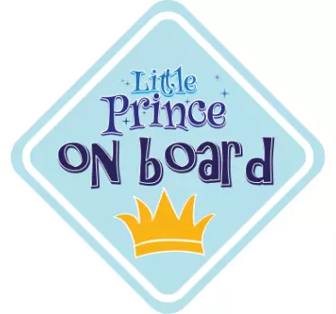 Little prince baby on board sticker - TenStickers