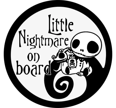 Little nightmare on board baby on board car sticker - TenStickers