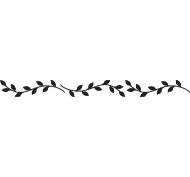 Monocolor leaves pattern border decal - TenStickers