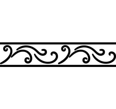 Wall border sticker decorative swirl design - TenStickers