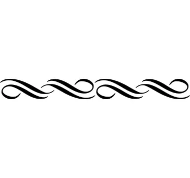 Monocolor arabesques pattern border decal - TenStickers