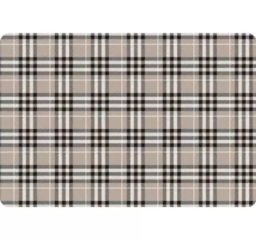 Traditional scottish grey tartan pattern  laptop stickers - TenStickers