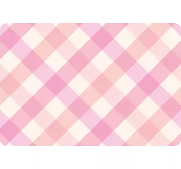 Laptop skin pink checkered pattern - TenStickers