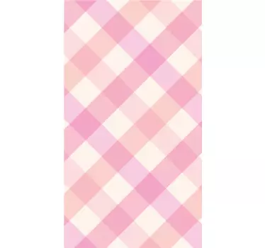 Iphone sticker in pink checkered style - TenStickers