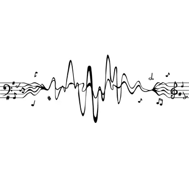 Musical Notes Decor Wall Sticker - TenStickers