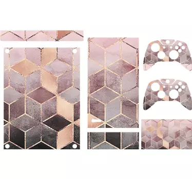 Hexagonal Motif xbox wrap - TenStickers