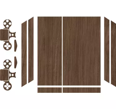 Wooden Console Cover PS4 skin - TenStickers