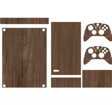 Woodgrain Accessory Set xbox wrap - TenStickers