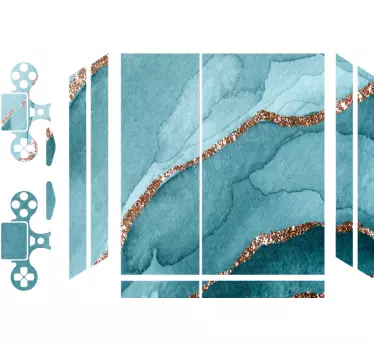 Aqua geode texture PS4 skin - TenStickers