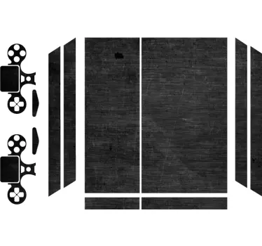 Ps4 skin with black textured design - TenStickers