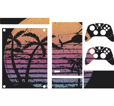 Colourful vaporwave xbox decal - TenStickers