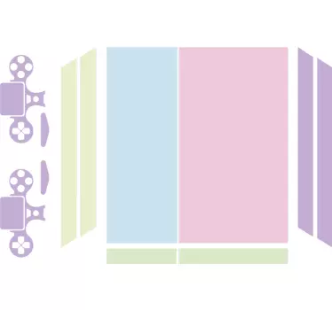 Solid pastel colours Playstation 4 decal - TenStickers