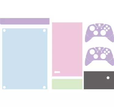 Solid pastel colours xbox sticker - TenStickers