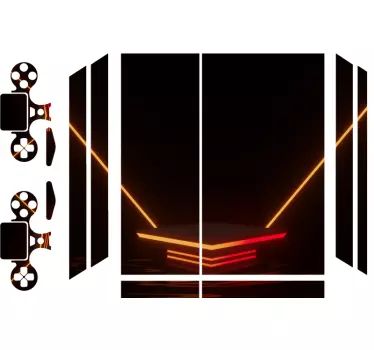 NEON LIGHTS PATTERN PS4 skin - TenStickers