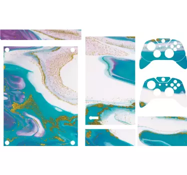 Purple and blue nebulose  xbox sticker - TenStickers