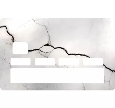 Nice grey cracks background bank card sticker - TenStickers