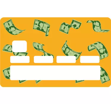 Money Pattern Design credit card sticker - TenStickers