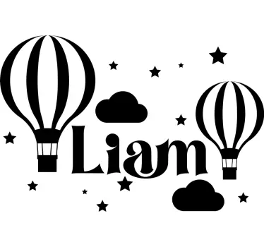 Custom monocolour balloons wall sticker for kids - TenStickers