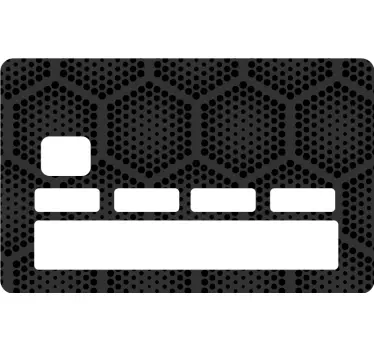 Dark hexagons pattern credit card sticker - TenStickers