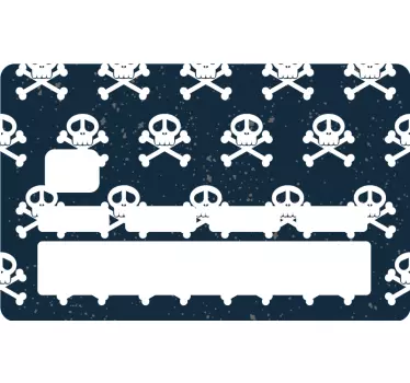 Skull and crossbones credit card sticker - TenStickers