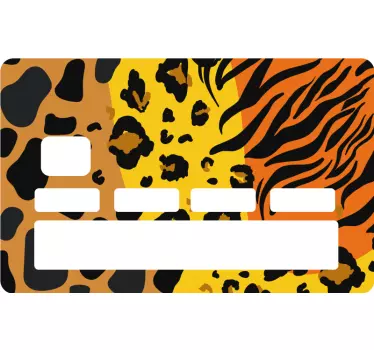 Animal print design bank card sticker - TenStickers