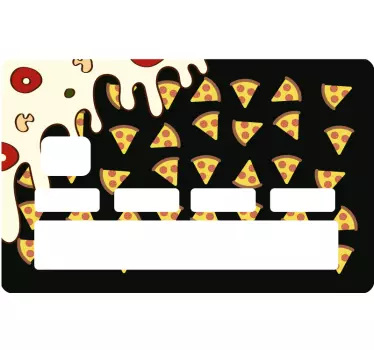 Pizzas pattern food theme credit card sticker - TenStickers