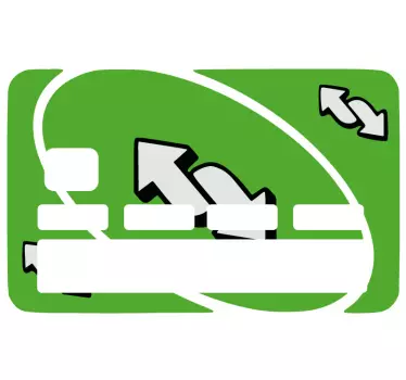 UNO reverse card green bank card sticker - TenStickers
