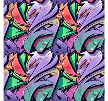 Colourful graffiti street art vinyl print wall sticker - TenStickers