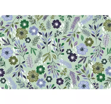 Laptop skin floral pattern design - TenStickers