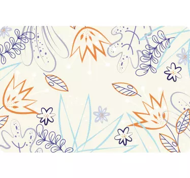 Floral Pattern Delight laptop skin - TenStickers