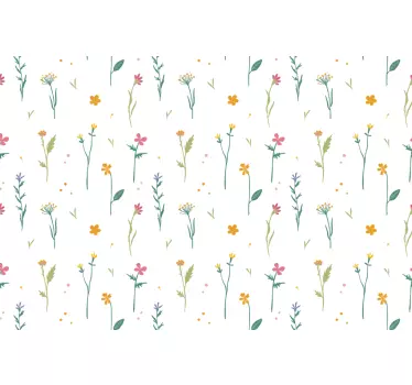 Simple flowers with white background laptop sticker - TenStickers